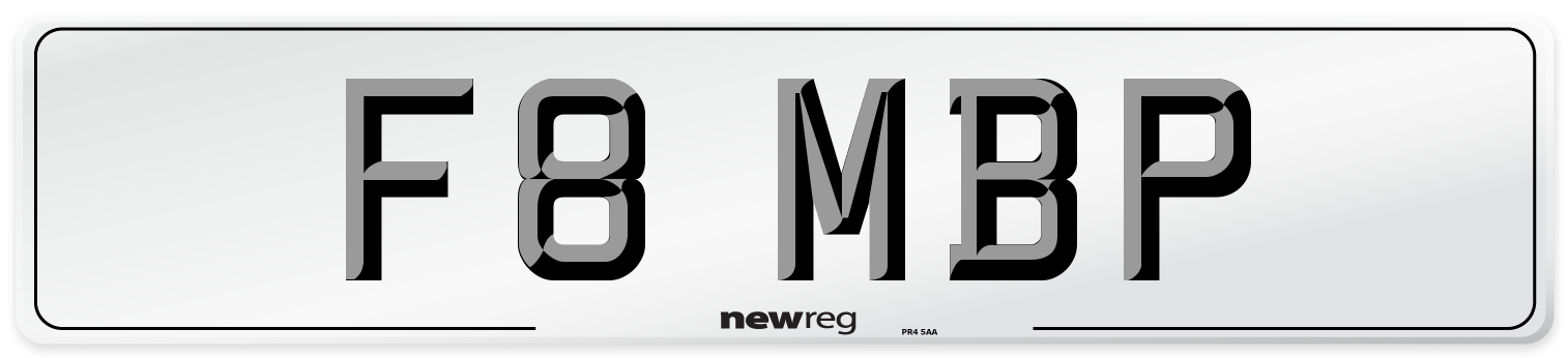 F8 MBP Number Plate from New Reg